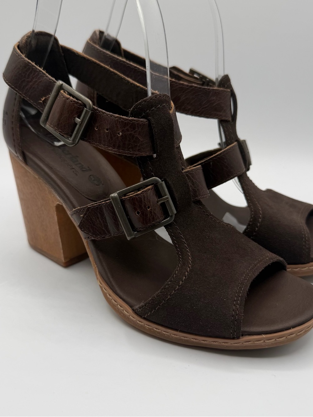 Timberland Earthkeepers Strafford Double Buckle Leather Heels 6.5